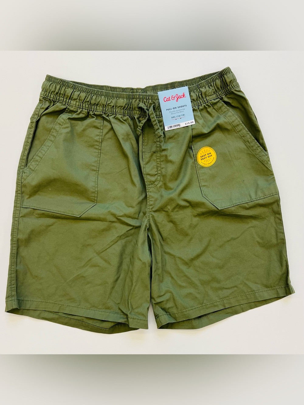 Cat & Jack Pull-On Green Khaki Shorts Sz XXL
